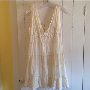 Max studio lace tiered dress